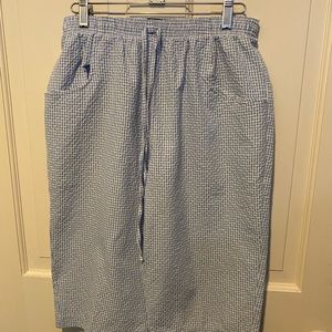 Jeno Newman Blue/White Gingham Capris/Shorts SIZE SMALL
